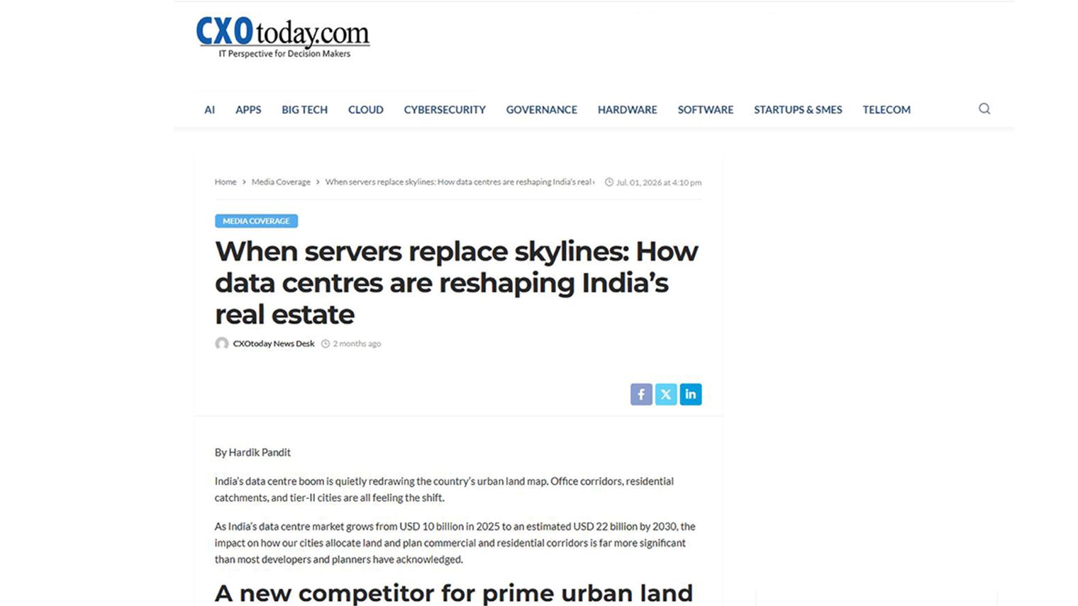 Hardik Pandit on How Data Centres Are Reshaping India’s Real Estate