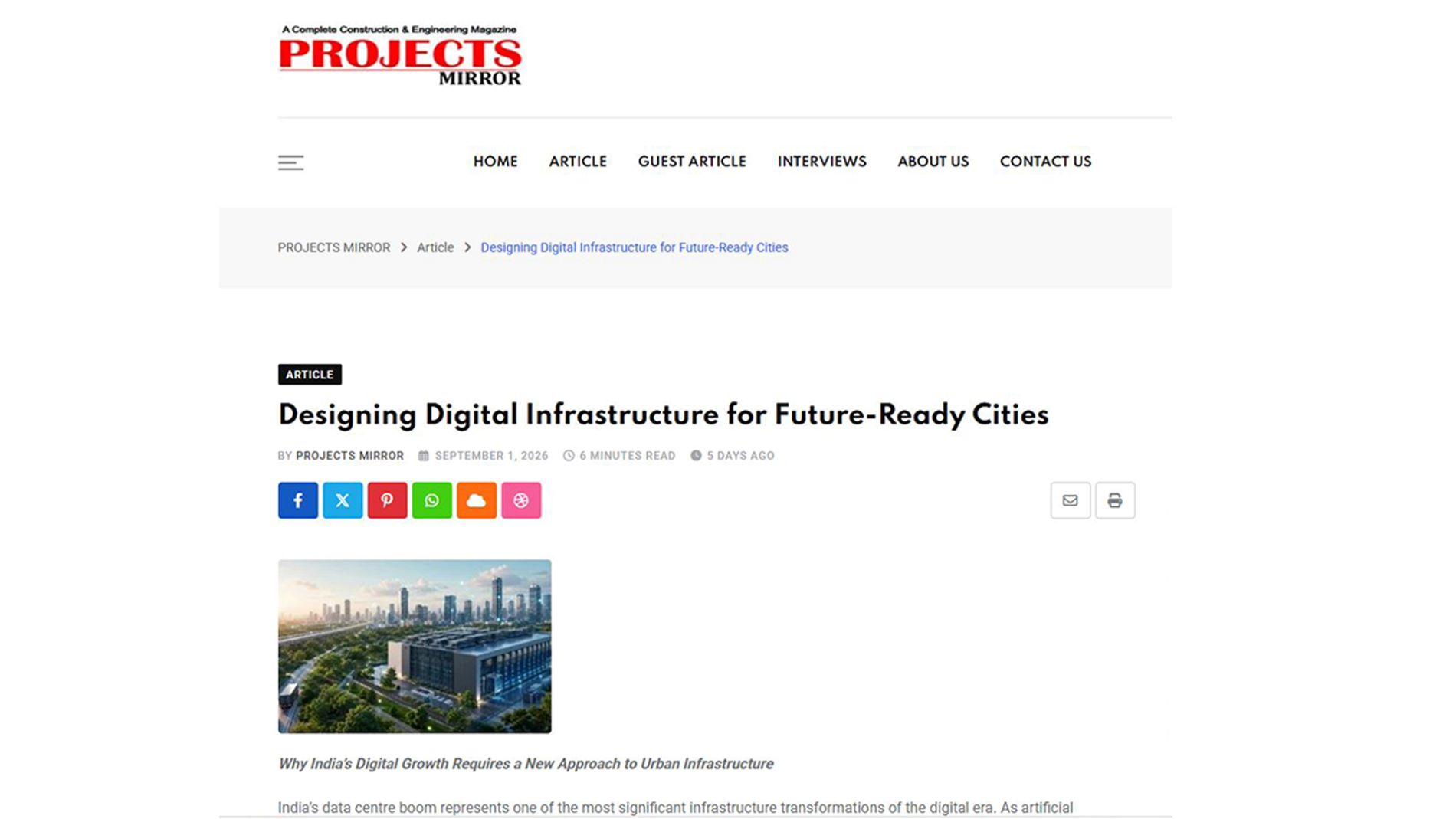 Future-Ready Cities: Hardik Pandit on the New Era of Digital Infrastructure